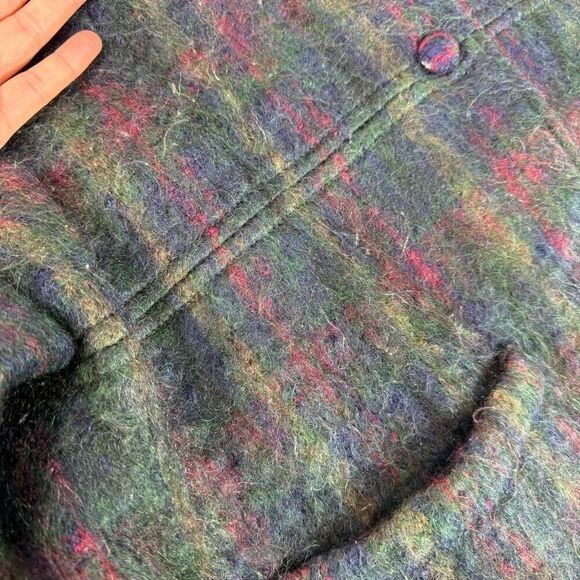 Freedom Wear Jacket Womens Medium made in Ireland Wool Mohair Green Button Up - Picture 3 of 10